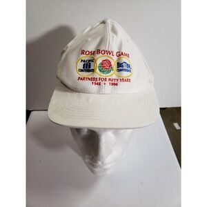 Vintage 1995 Rose Bowl Game Hat Mens White Pacific Big Ten Conference Snapback